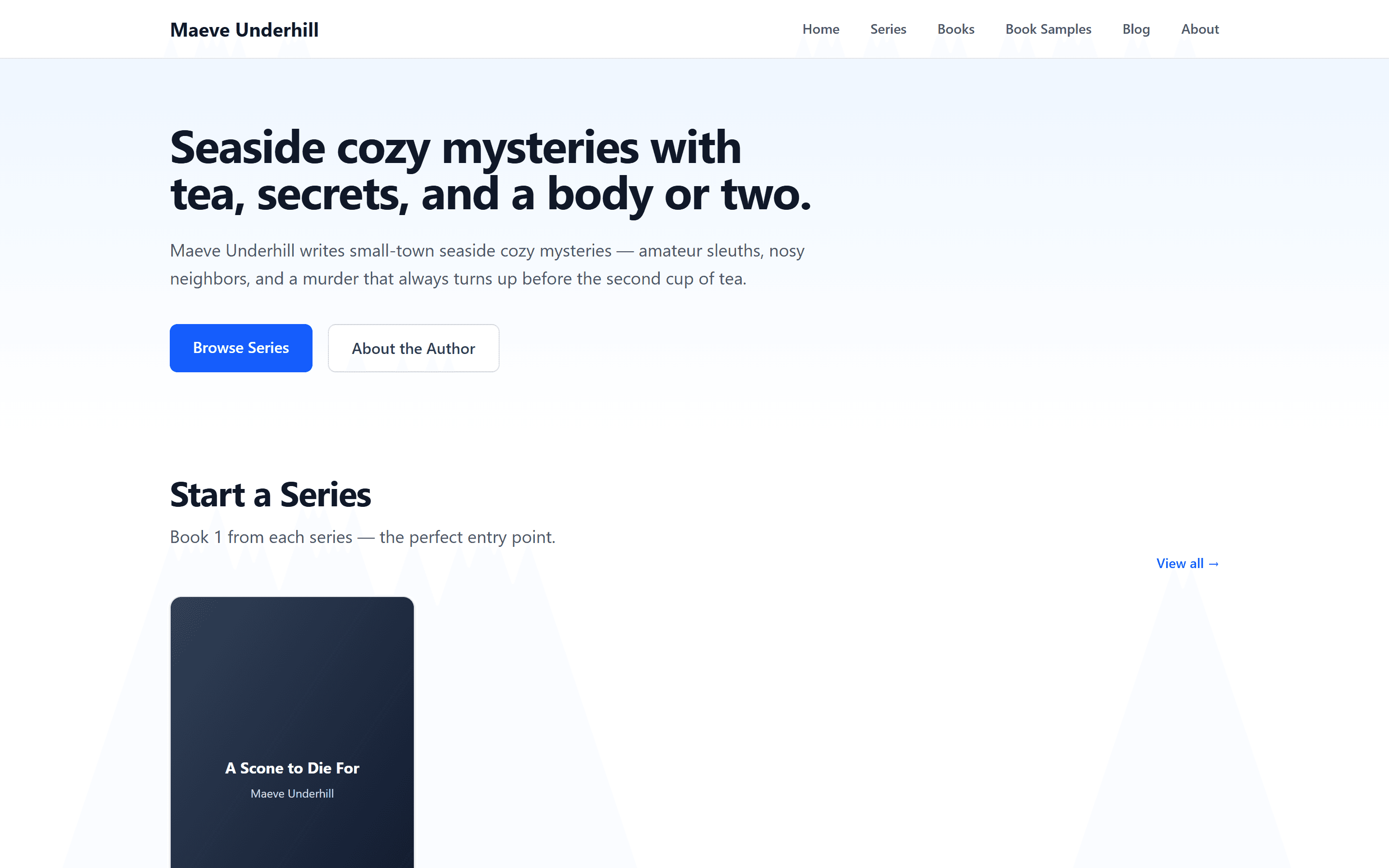 Author site homepage built with this template